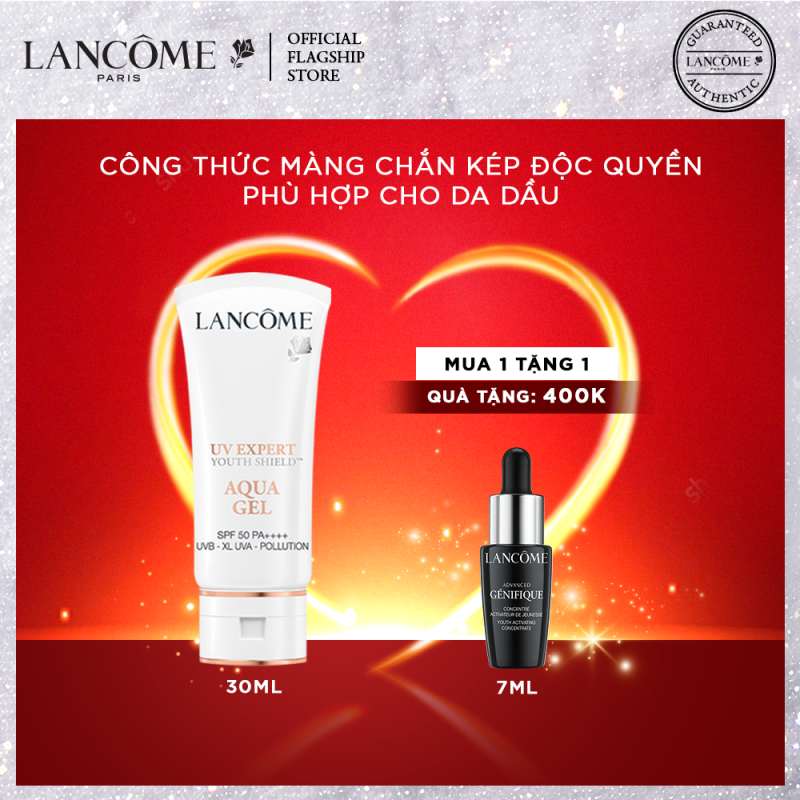 Kem chống nắng dạng gel tươi mát Lancome UV Expert AQUA GEL SPF50 PA++++ 30ml nhập khẩu