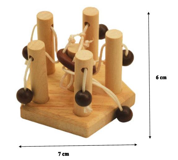 Giải đố gỗ Wood puzzle - IQ teaser