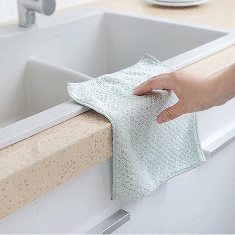 [Khăn Lông Len] Set 2 Khăn lau bếp đa năng 25x15cm