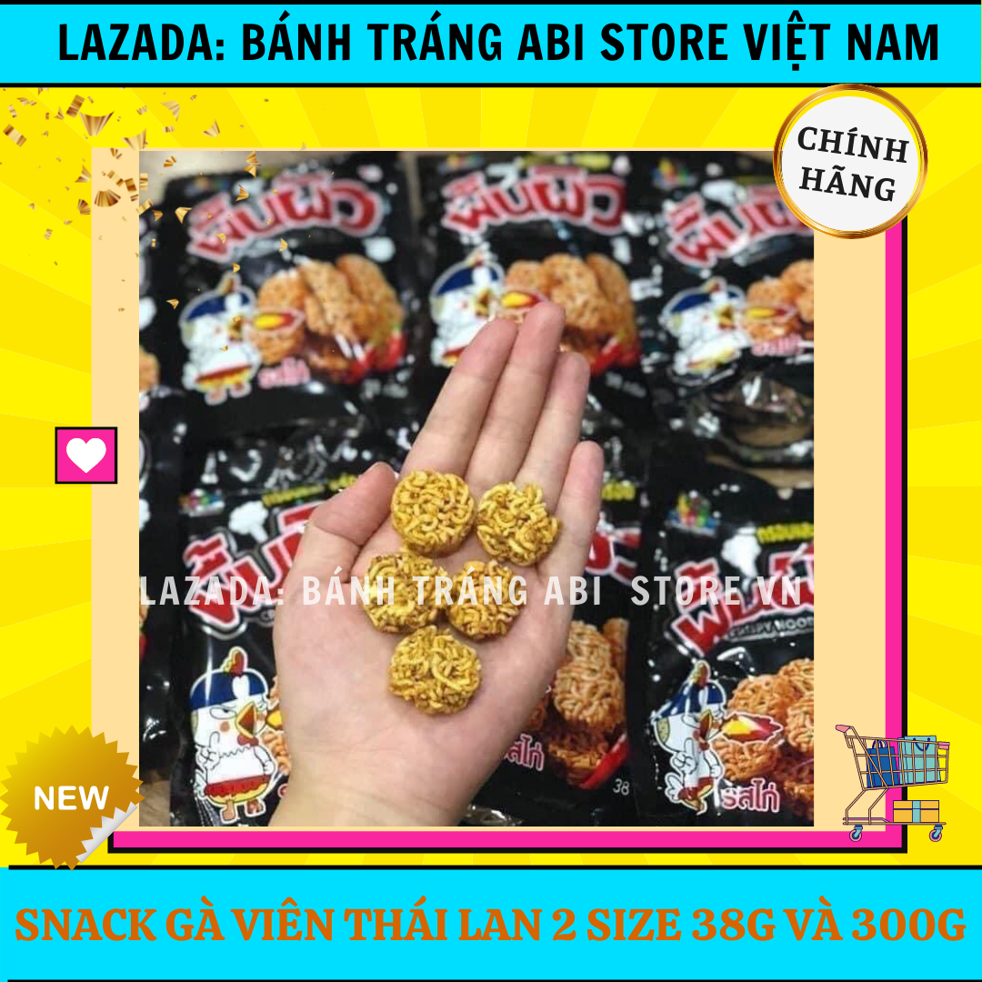 [SNACK MÌ GÀ CAY GÓI MINI] MÌ TÔM ĂN SỐNG DẠNG VIÊN THÁI LAN 38G