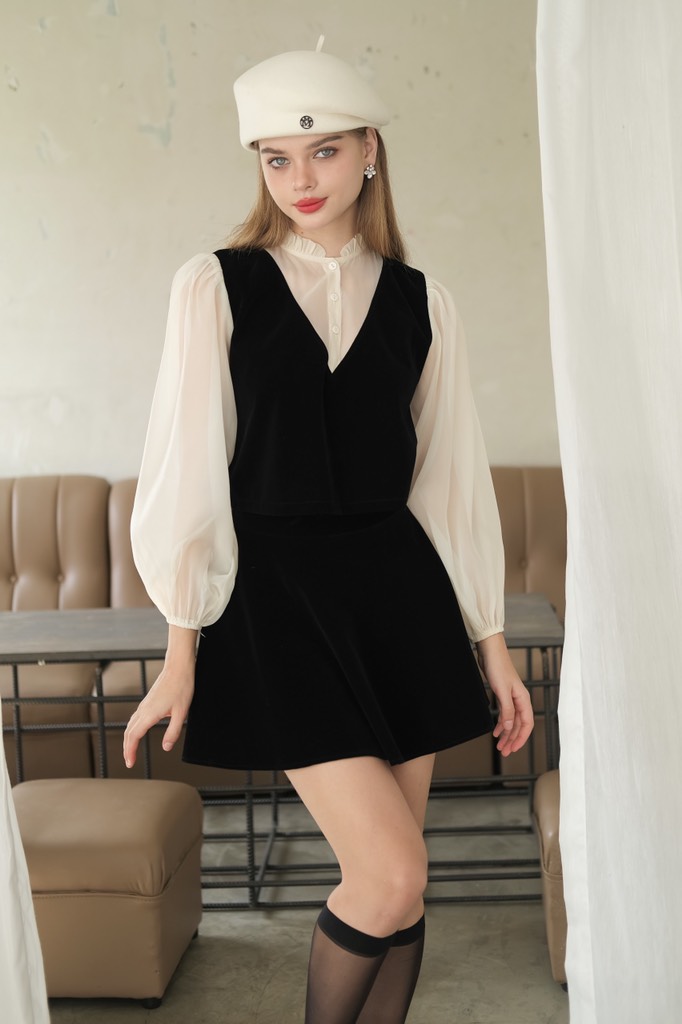Chân Váy Ngắn Nhung Skort