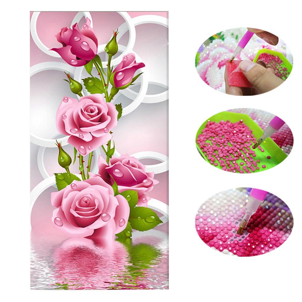 Tranh đính đá Hoa hồng Bảo Ngọc