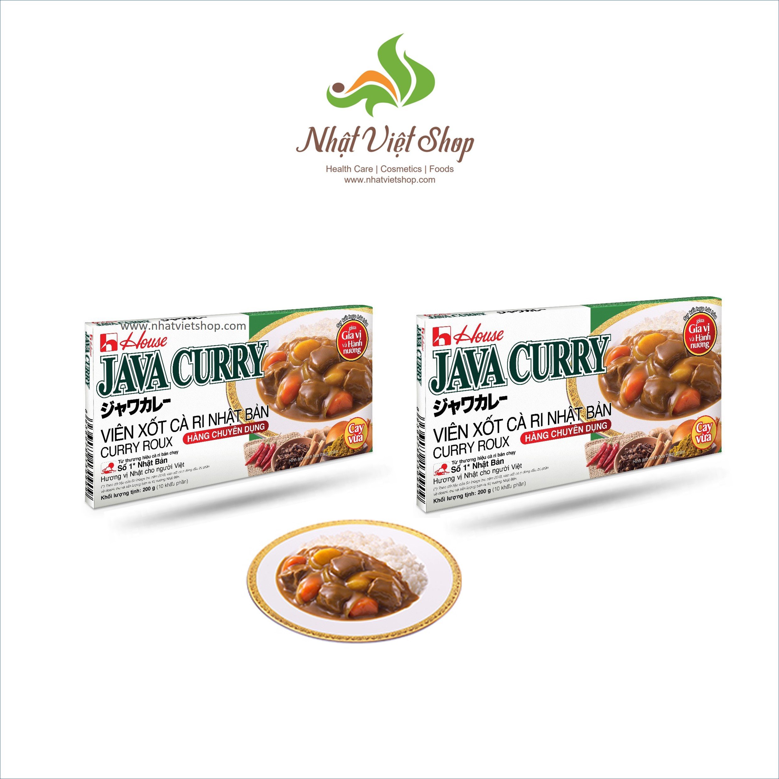 Combo 2 Hộp Viên Xốt Cà Ri Nhật Bản Java Curry 200g