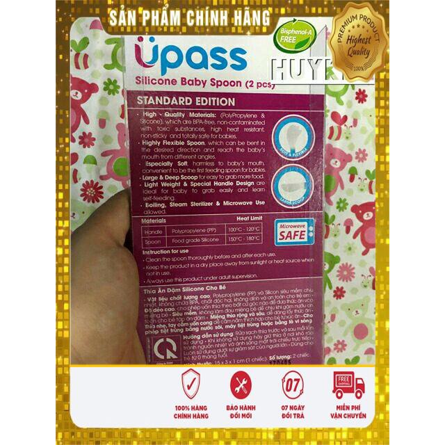 [HCM]Set 2 thìa silicon ăn dặm upass Thái Lan