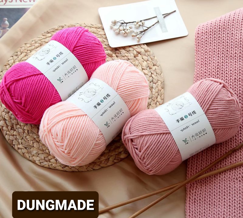 Len đan khăn mũ cuộn len acrylic đan móc Yaoh Wool 100gram