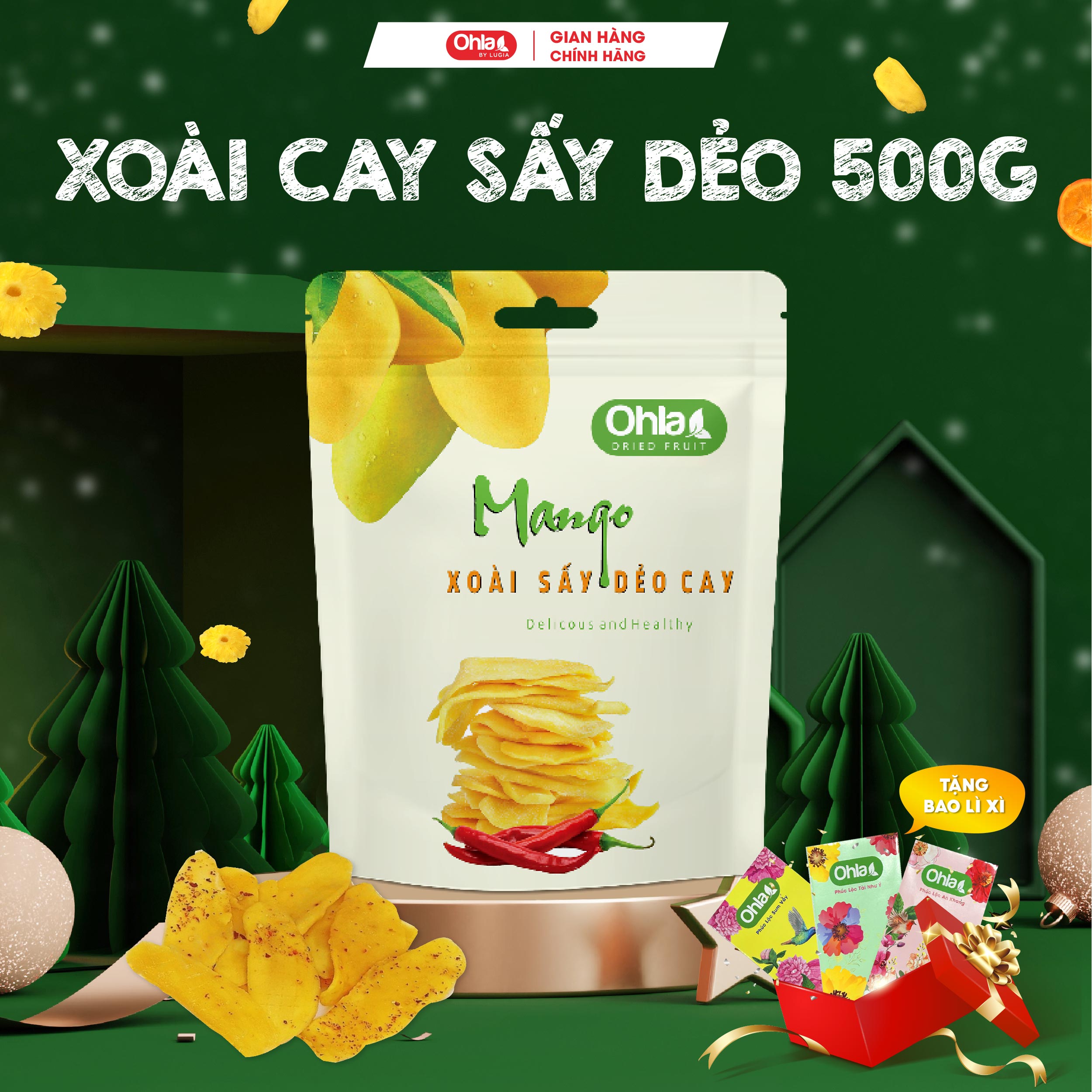 Ohla Dried Mango with Salt and Chili 500g
