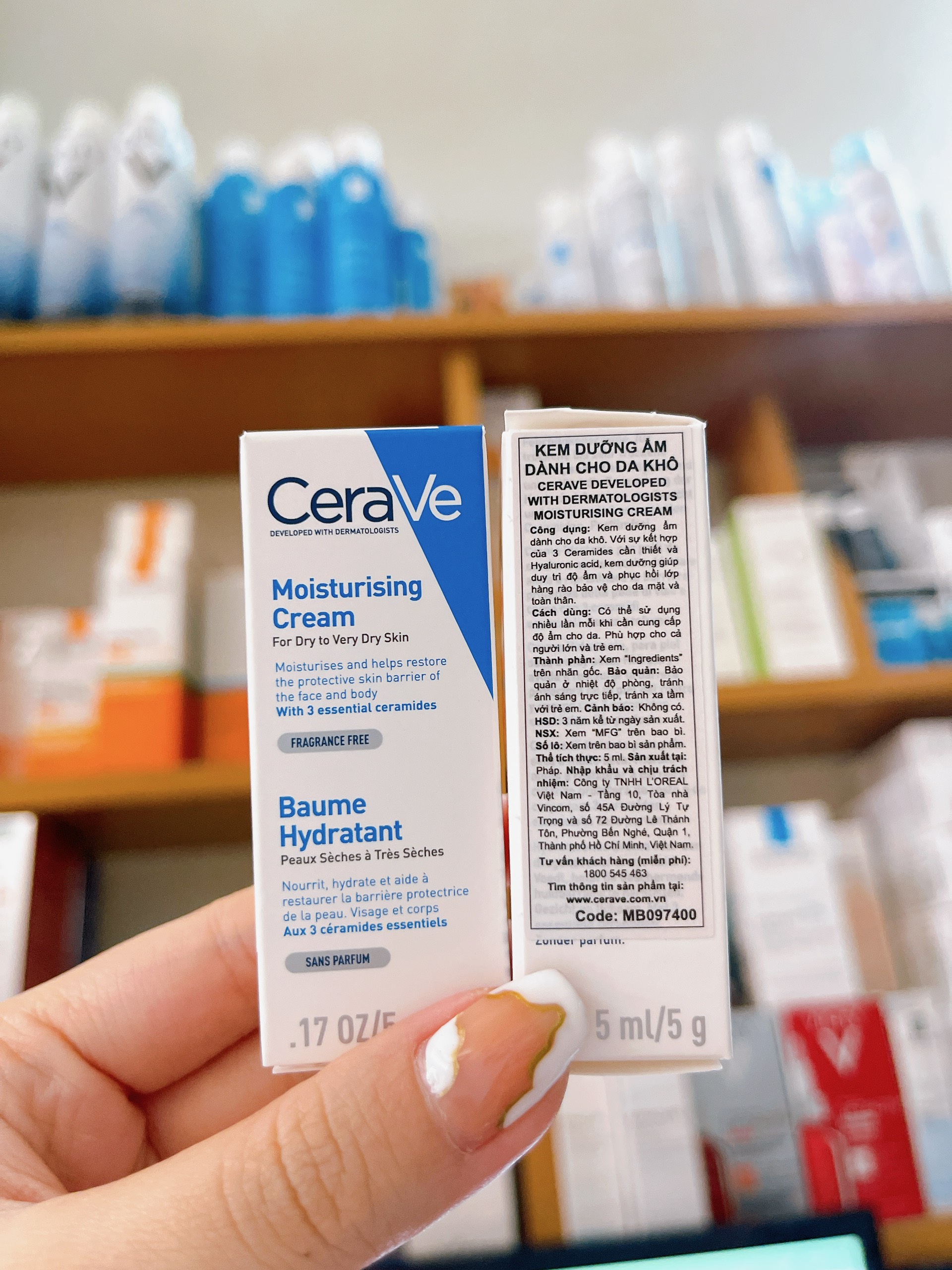 [ Mini Size 5ml] Kem Dưỡng Ẩm Cerave Moisturizing Cream