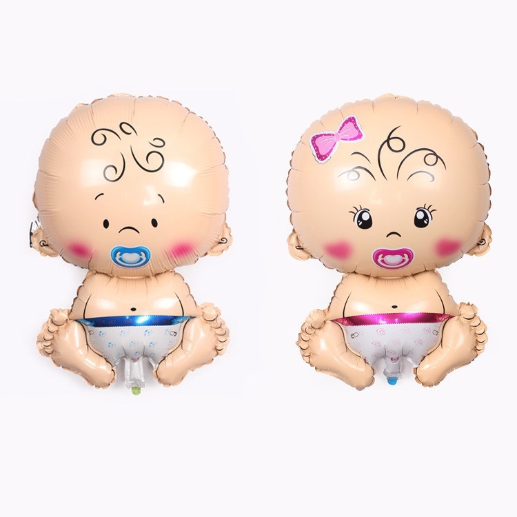 Set Bóng Trang Trí Tiệc Đầy Tháng Cho Bé Yêu  (Tặng Bơm + Keo)