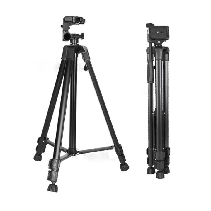 Chân giá đỡ điện thoại, máy ảnh Tripod 3366 cao 140cm có tay cầm cực chắc chắn