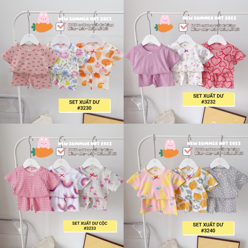 SET 3 BỘ CỘC TAY XUẤT DƯ BÉ GÁI