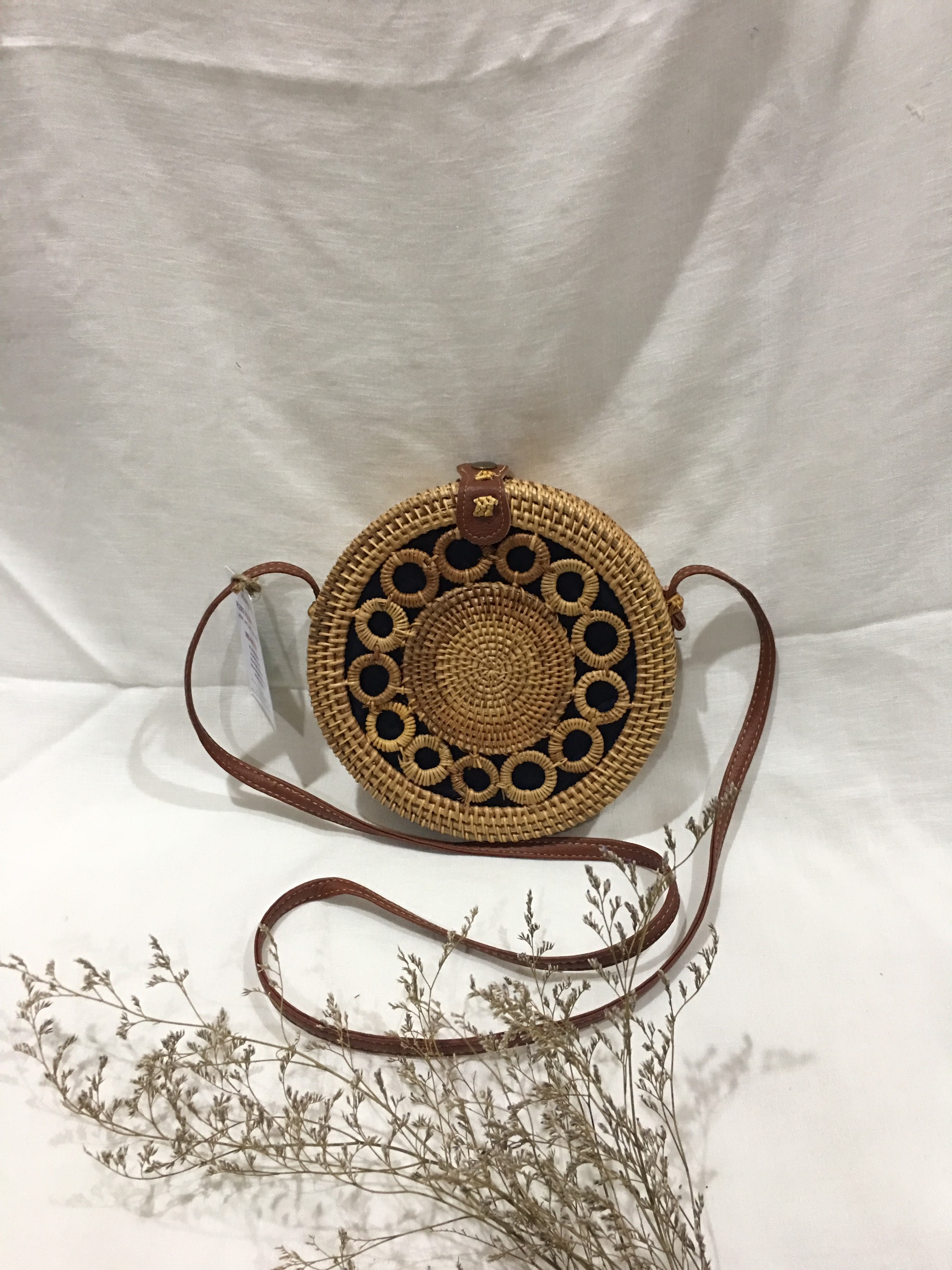 Túi mây tròn đi biển Mandala D20/D16cm