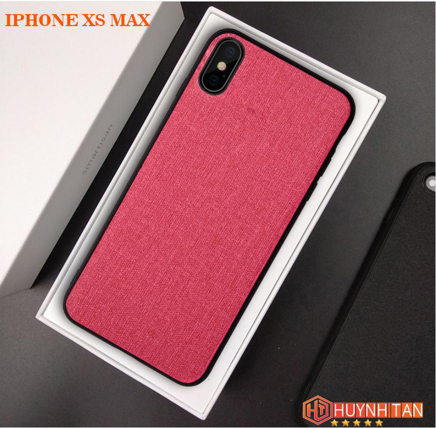 Ốp lưng iPhone XS Max vải Jean (full màu)