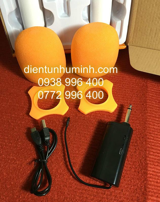 Micro không dây cho loa kéo UHF Wireless bộ 2 cây