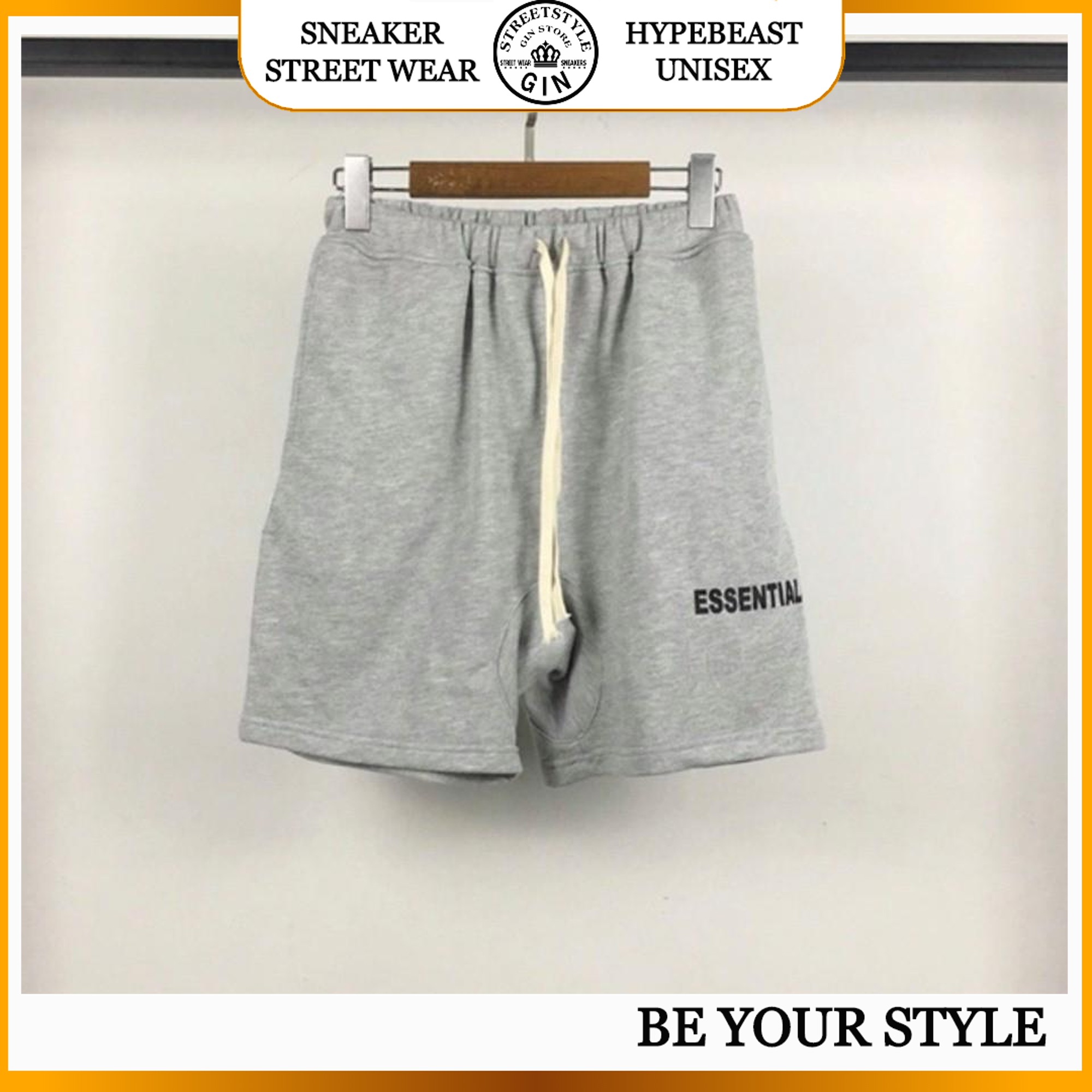 QUẦN SHORT ESS.E  PHONG CÁCH UNISEX KÈM ẢNH THẬT (GIN STORE)