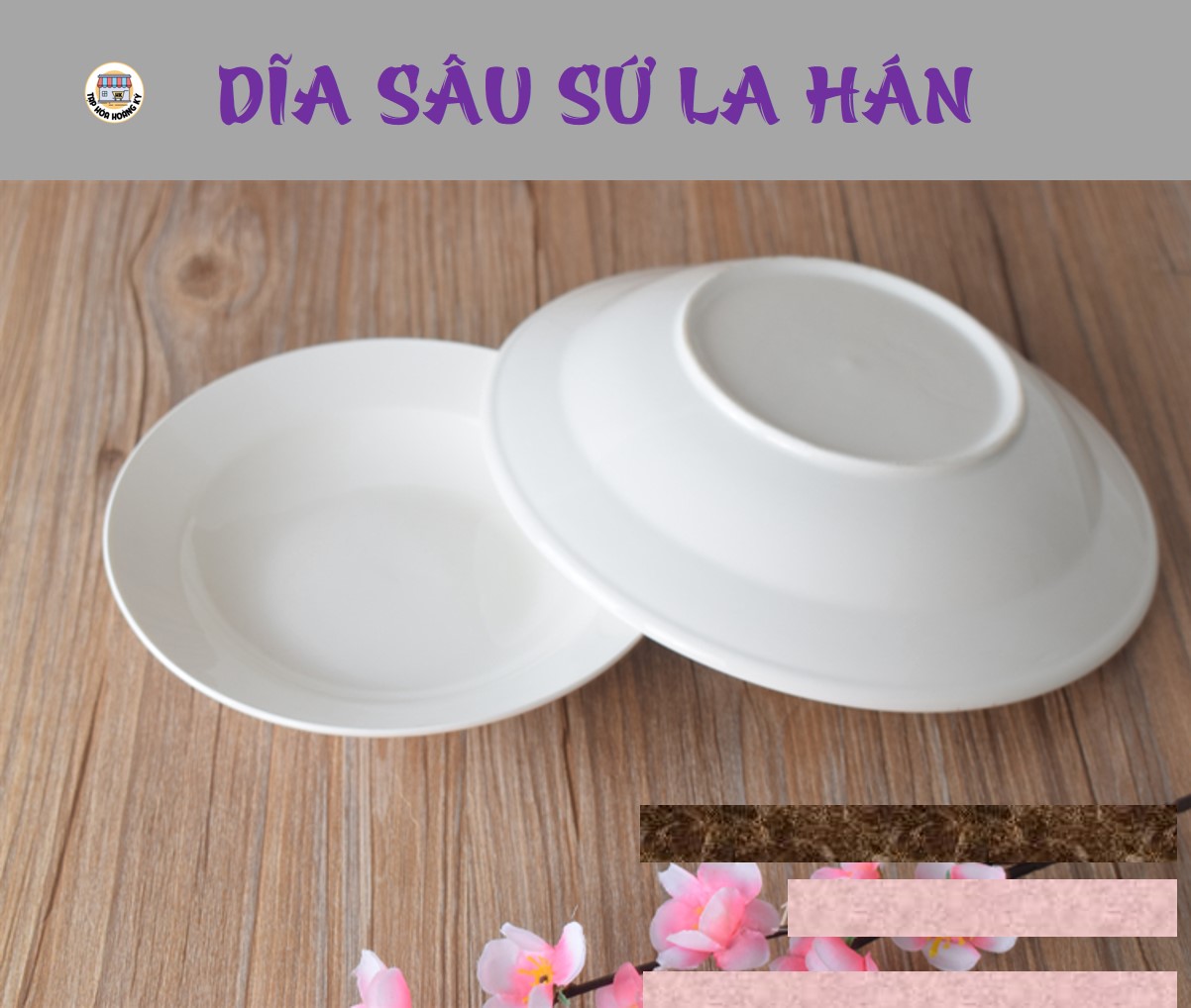 DĨA TRÒN SÂU GỐM SỨ LA HÁN - ĐỦ SIZE (6,7,8,9)