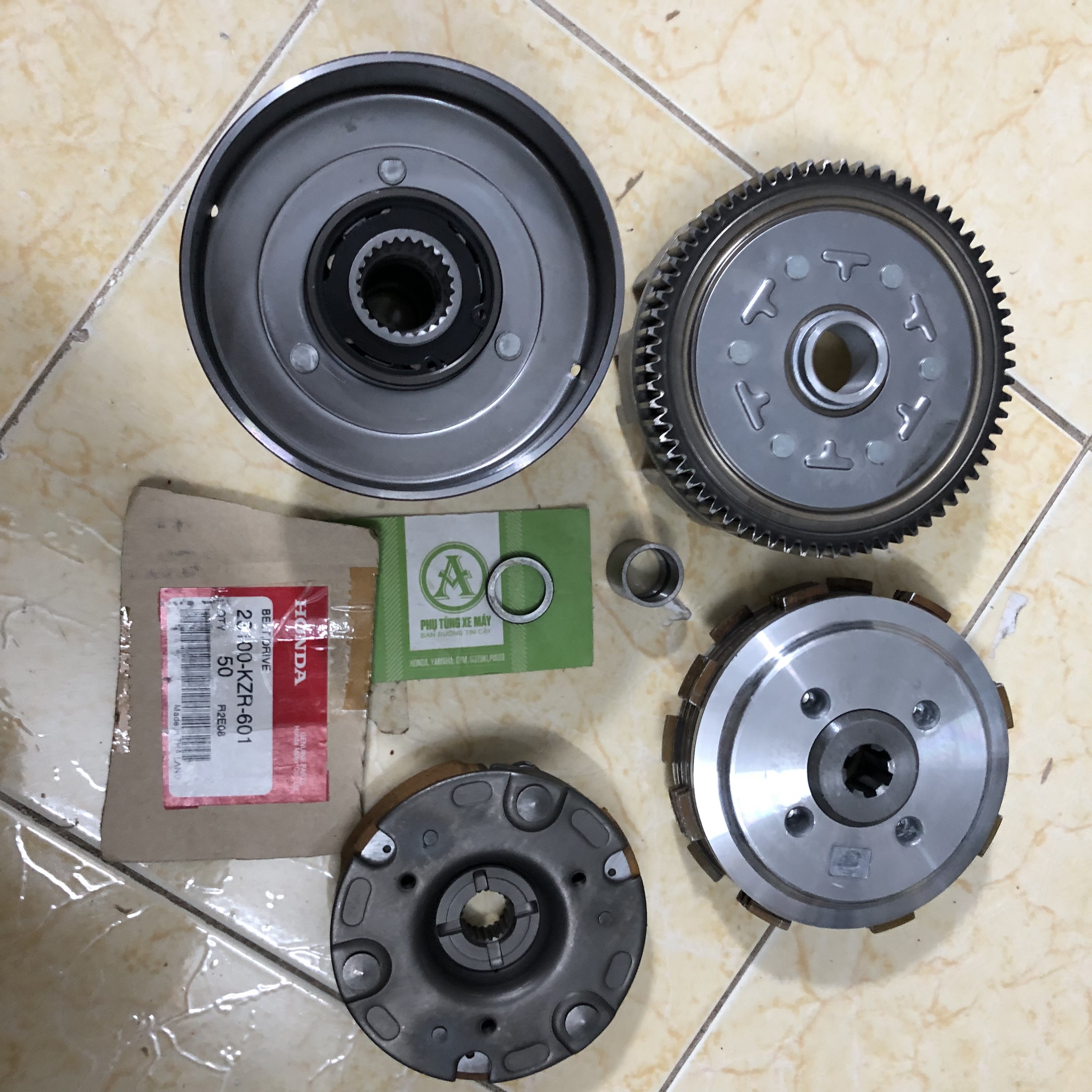 Bộ nồi trước sau Dream / Wave đời đầu 100cc