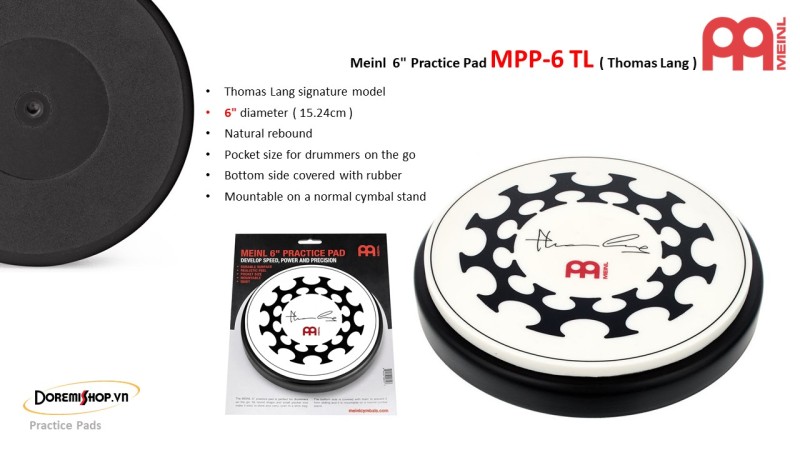 Mặt Trống Tập Meinl Practice Pad MPP-6 TL ( Thomas Lang )