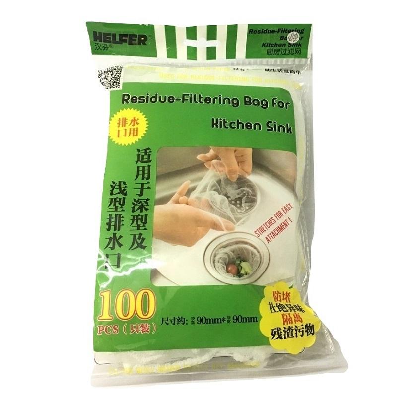 Gói 100 túi lọc rác bôn rửa chén bát thông minh BH689