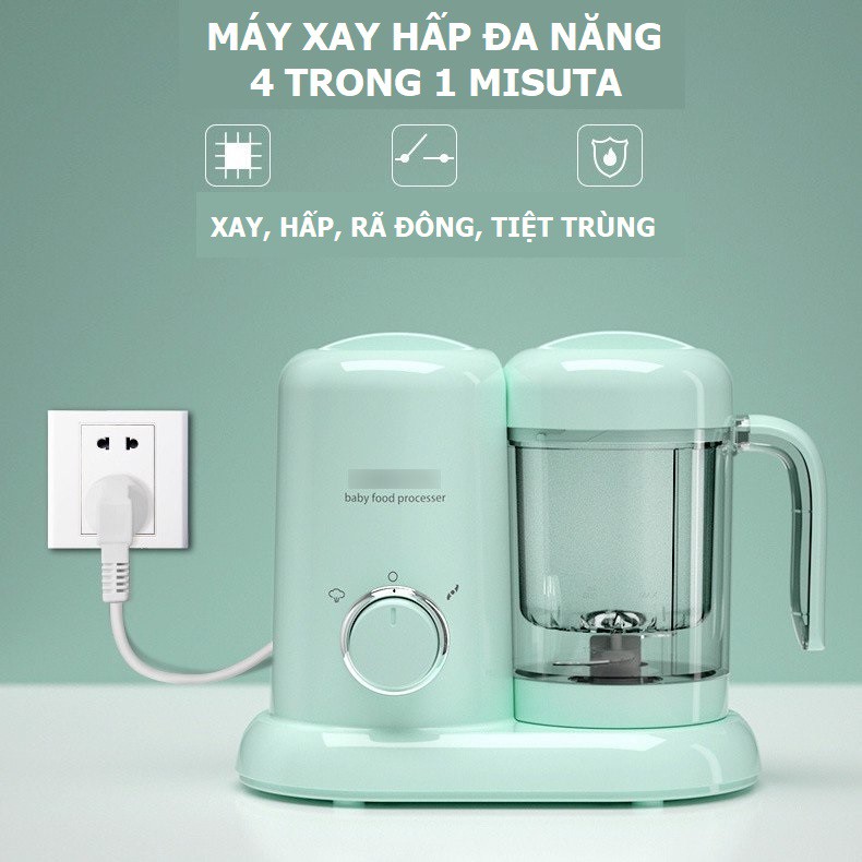 Máy xay hấp thức ăn dặm cho bé Misuta 4 in 1