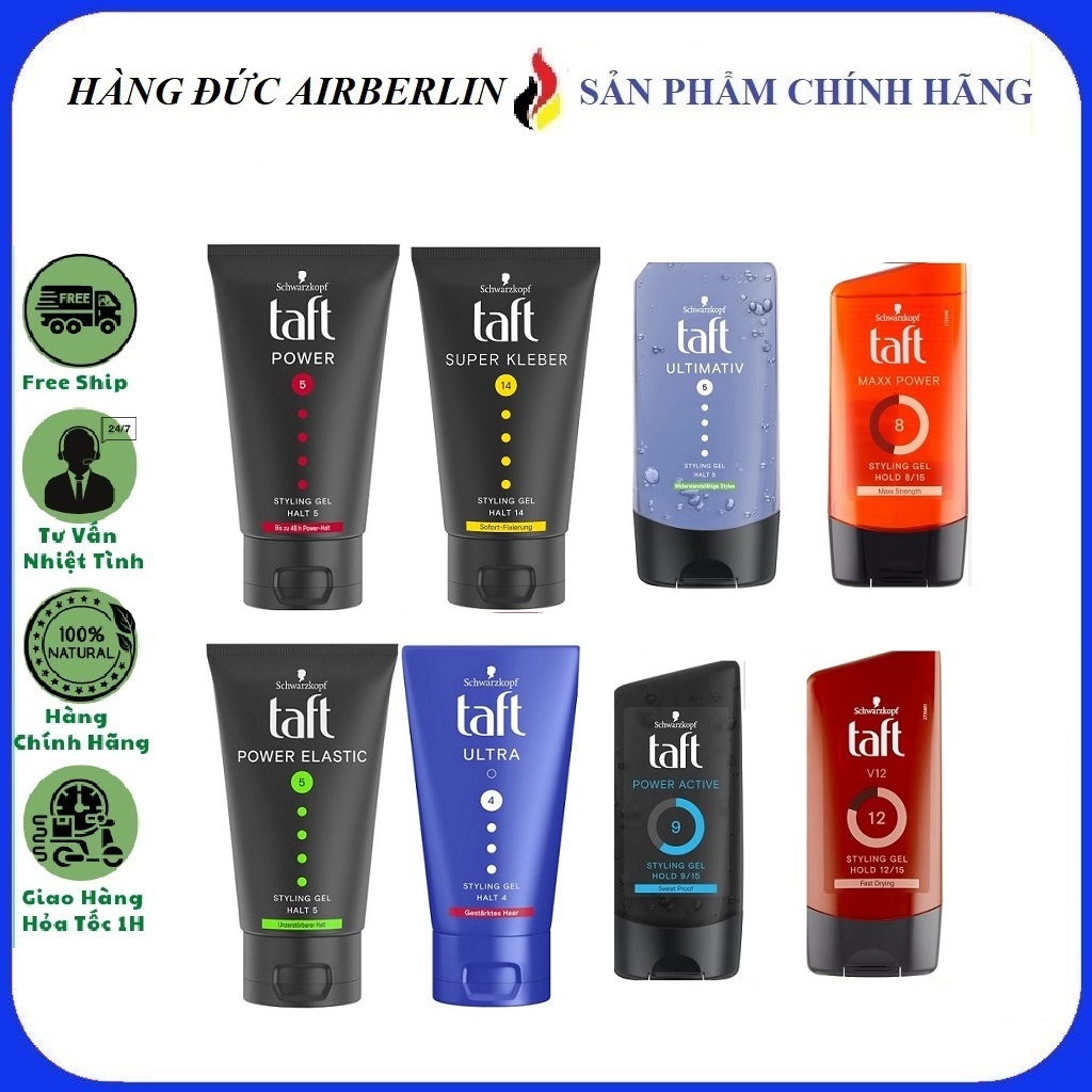 [Genuine German Product.Hn] Taft Schwarzkopf Hair Gel 150ml Germany{Hangducairberlin}
