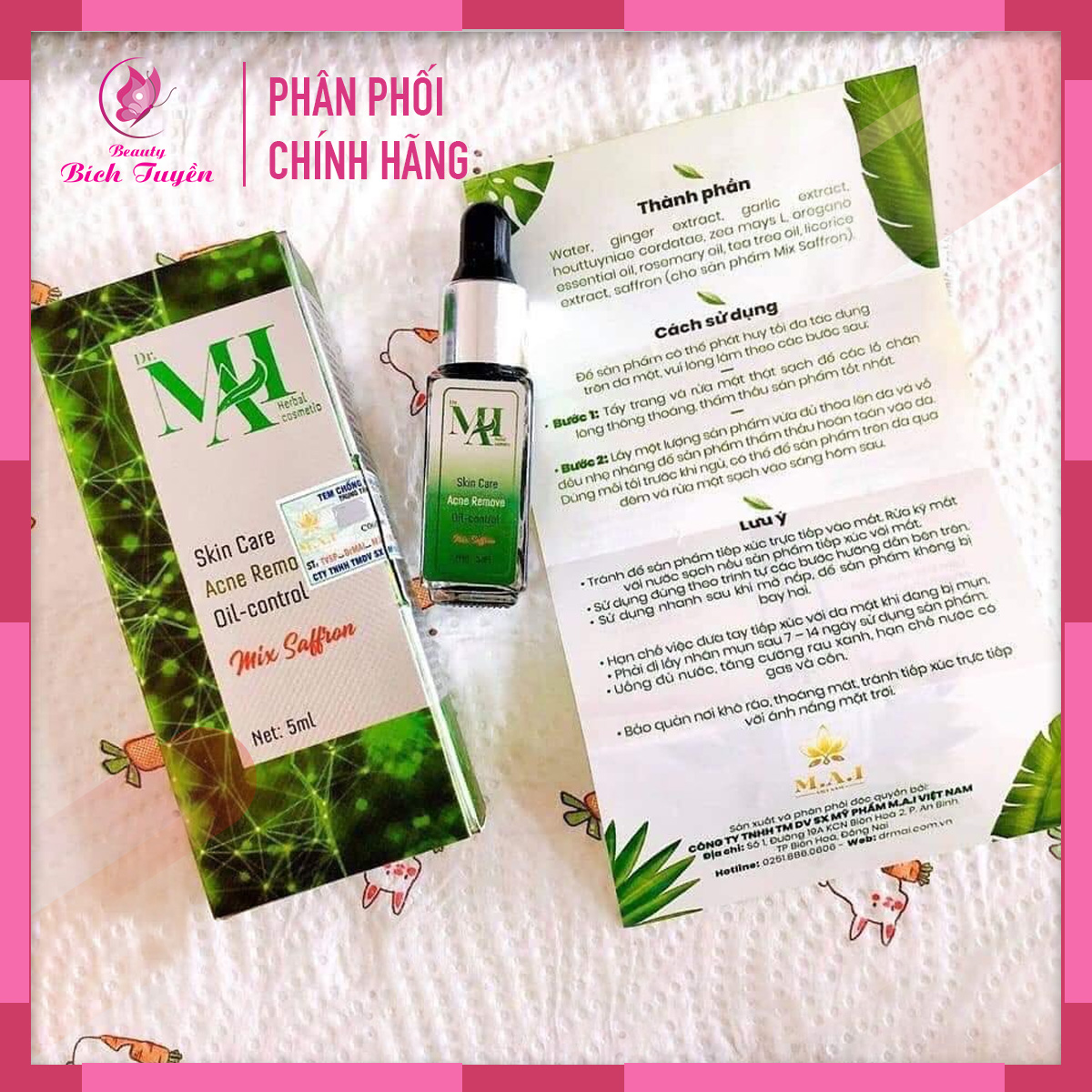 Serum mụn thảo mộc drmai giảm thâm mụn