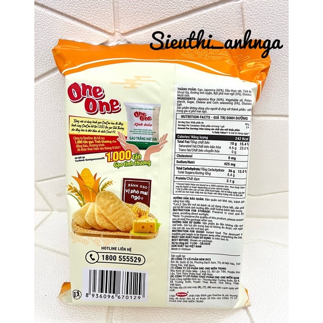 Bánh gạo One One vị Phô Mai Ngô