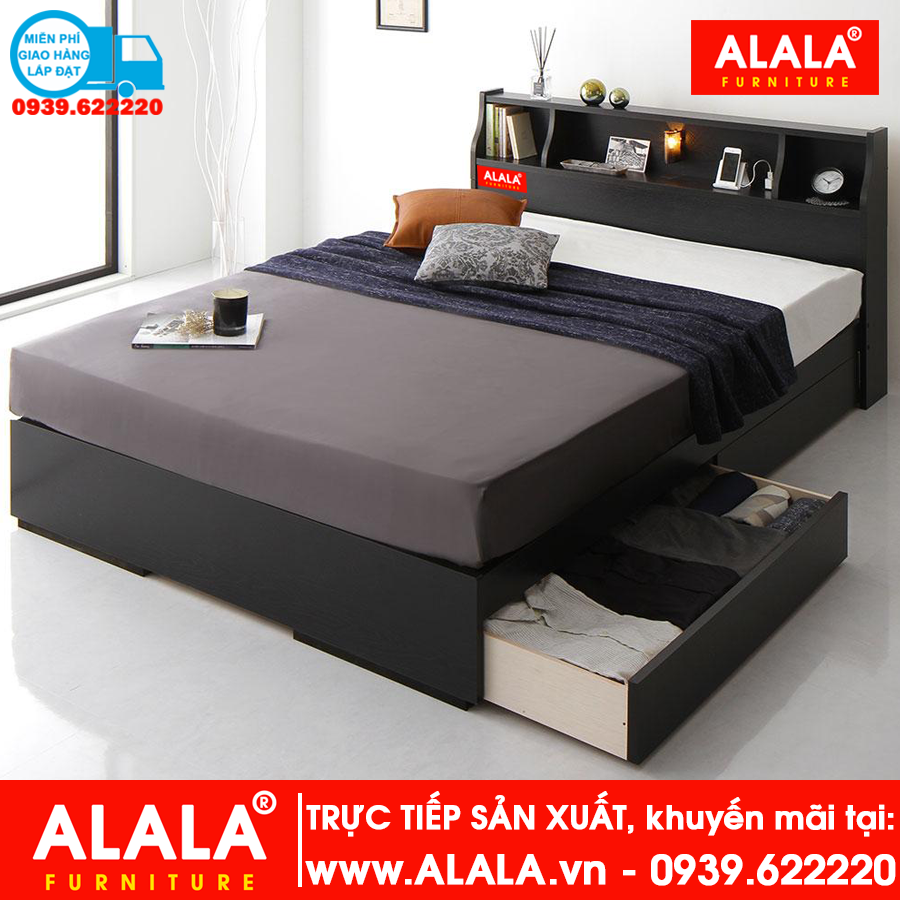 Giường ngủ alala05 gỗ hmr chống nước - www.alala.vn® - za.lo: 0939.622220