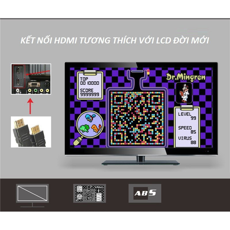Máy Chơi Game Cầm Tay 4 Nút HDMI 621 Trò