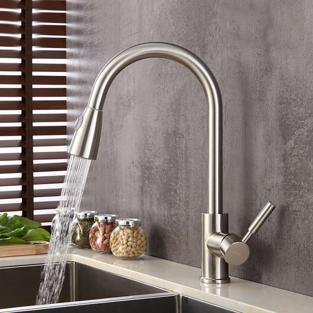 VÒI RỬA CHÉN ĐẦU RÚT NL INOX 304 MỞ LANKA
