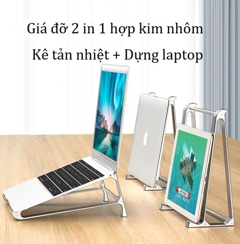Bảng giá Giá đỡ máy tính xách laptop notebook máy tính bảng Ipad Surface kiêm đế dựng laptop stand hợp kim nhôm Phong Vũ
