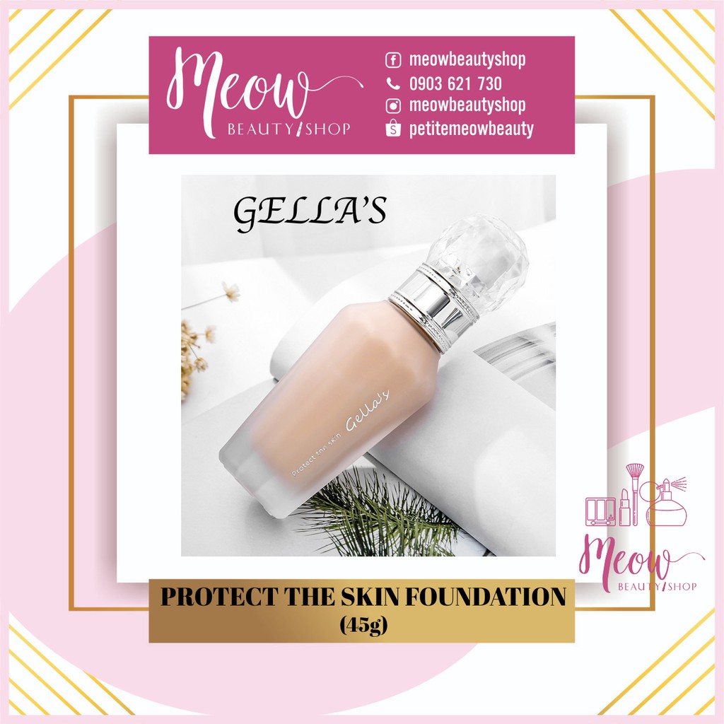 Kem nền GELLA'S Clear flawless liquid foundation (45g)