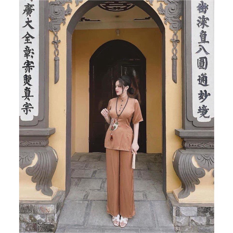 Đồ lam đi chùa #mẫu ngọc bội# quần áo nữ