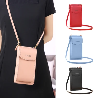 JUTBONG Fashion Multifunctional Large Capacity Card Holder Wallet Handbag Shoulder Strap Bag Mobile Phone Bags Women Purses