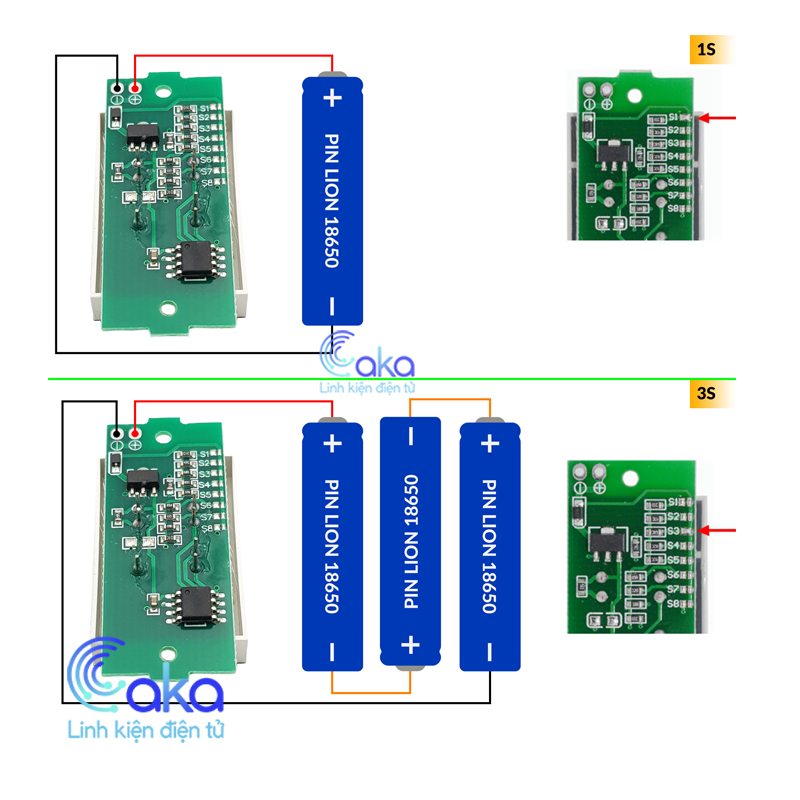 Mạch Led báo mức Pin Lithium ion - 18650 - 1S