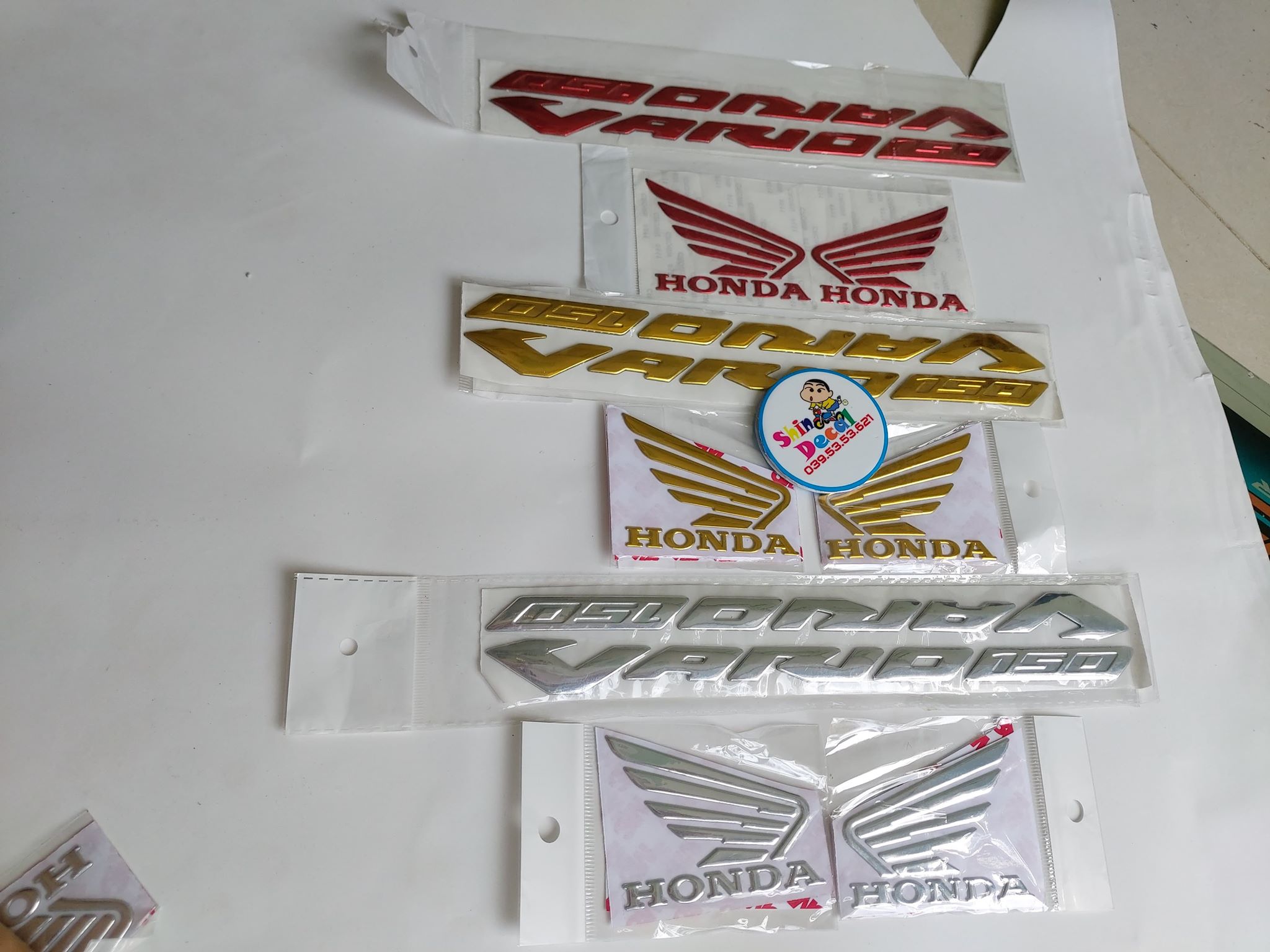 Combo logo vario 150 và cánh chim honda nhựa xi