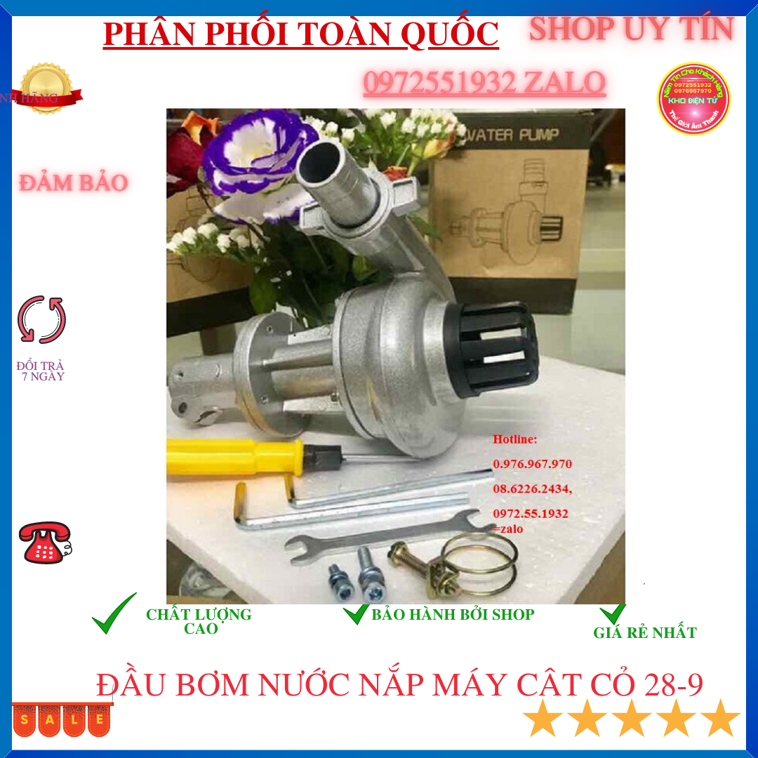 Đầu Bơm Nước Lắp Máy Cắt Cỏ Phi 28- 9 Khía