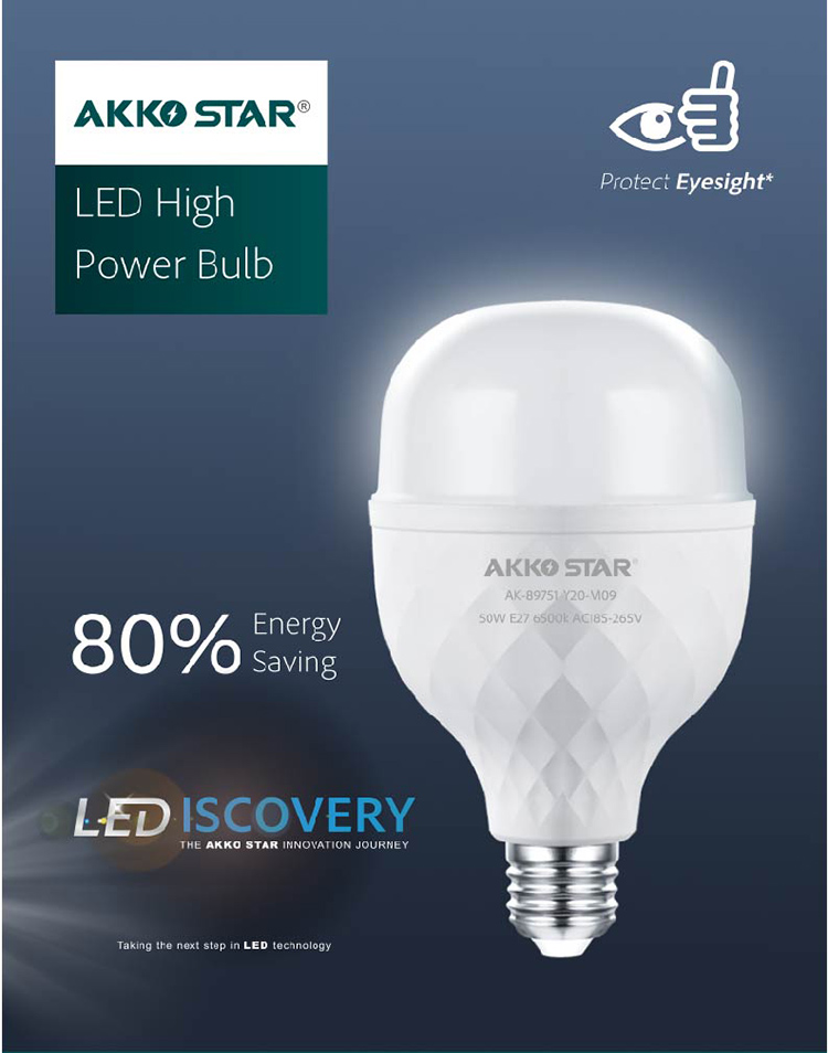 Bóng Đèn LED tròn tiết kiệm điện - AKKO STAR ( 15W / 20W / 30W / 40W / 50W )