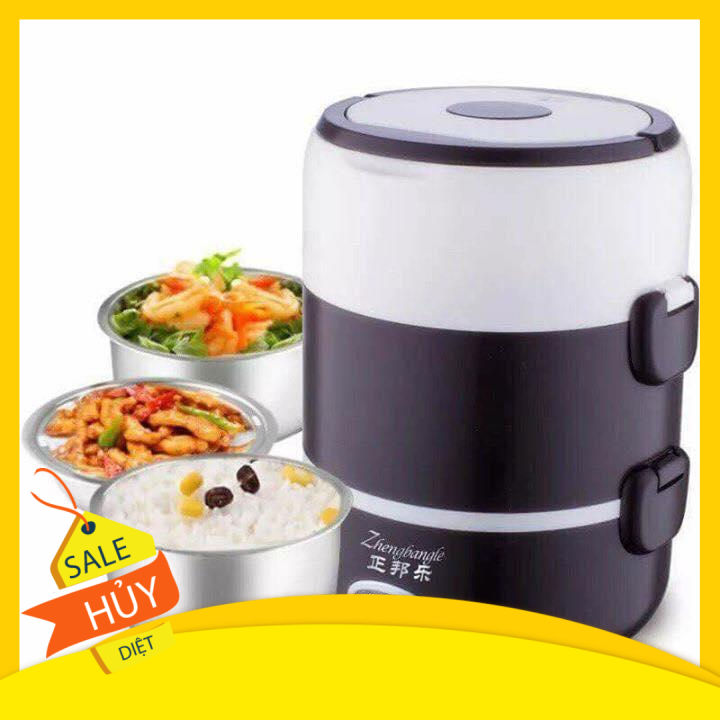 Hộp Đựng Cơm Giữ Nhiệt 3 Tầng, hộp cơm giữ nhiệt văn phòng, Có Lõi Hâm Nóng Thức Ăn, Cặp Lồng Ủ Cơm 3 Tầng Inox, Cặp lồng cơm giữ nhiệt có cắm điện hâm nóng đồ ăn ruột inox cao cấp, cà men nấu cơm và hâm nóng