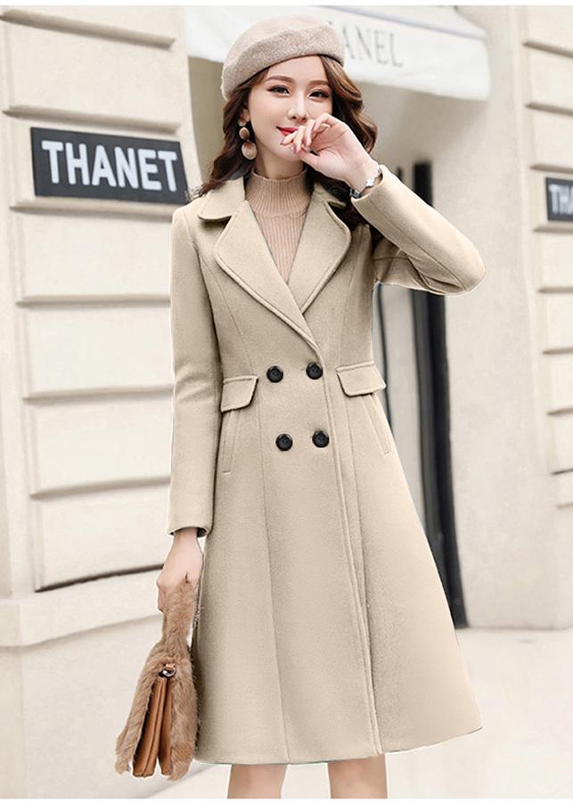 áo khoác dạ dáng dài sang trọng