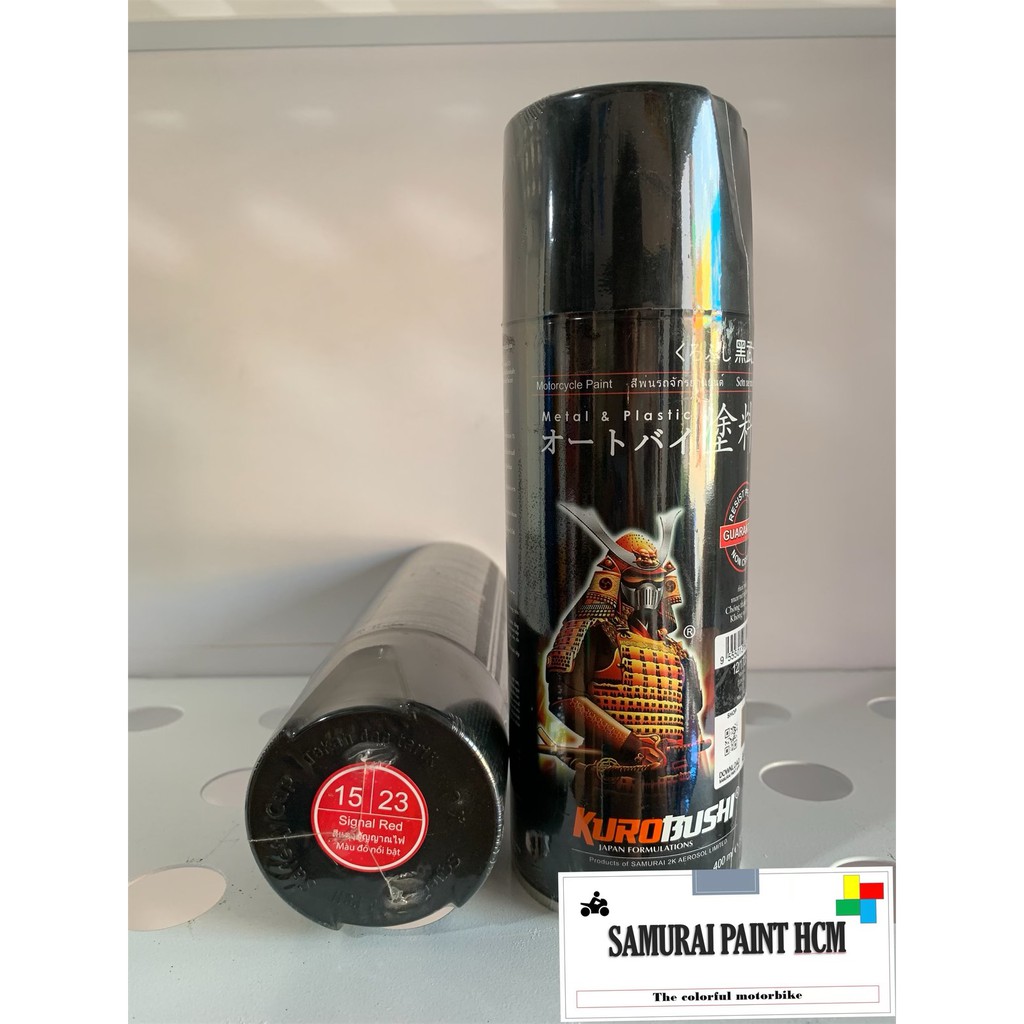 15/23 Sơn xịt Samurai MÀU ĐỎ NỔI BẬT