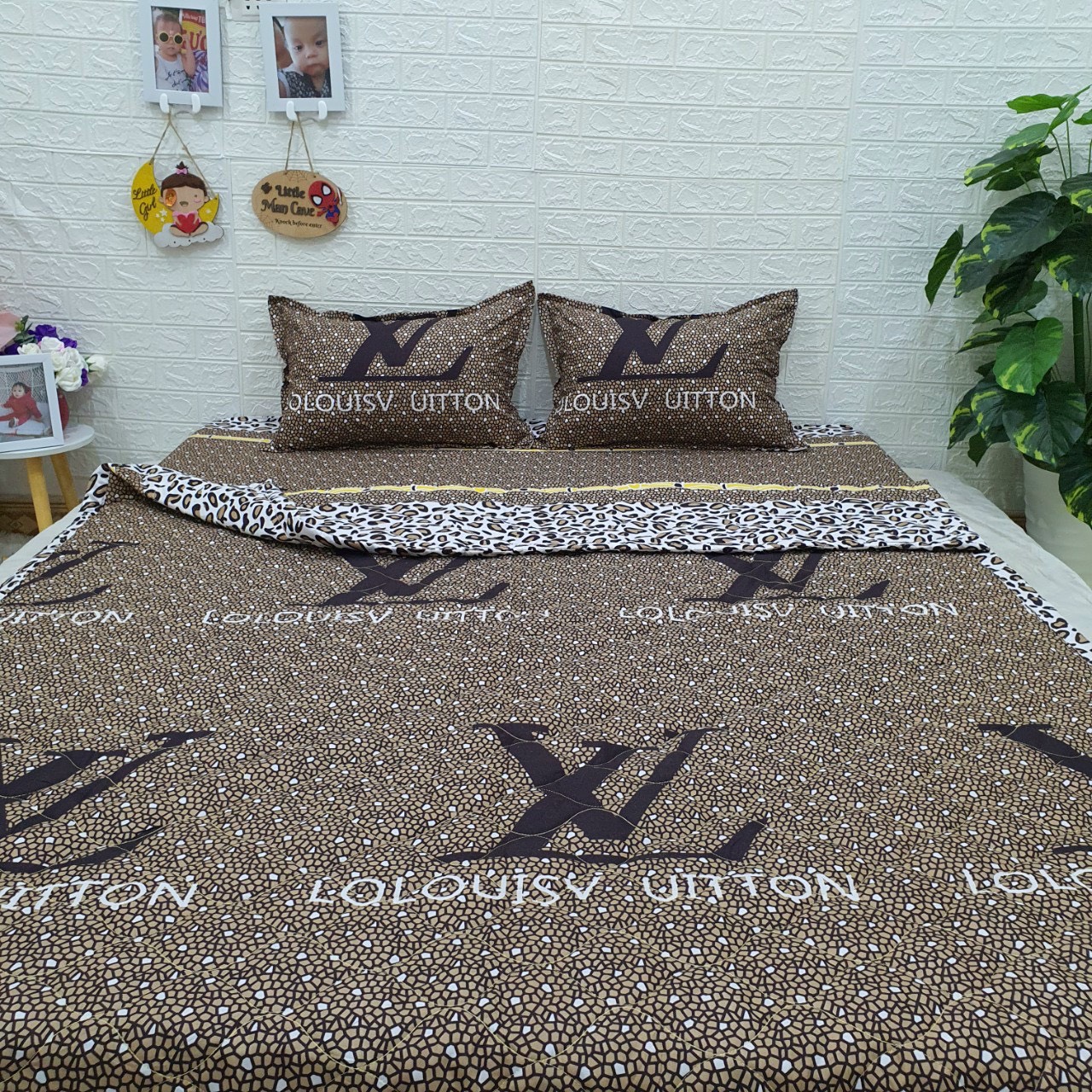 Bộ Chăn Ga Gối Cotton Poly - LV Sao ( 3 Món , 4 Món , 5 Món ) Tiệm Nhà Cá