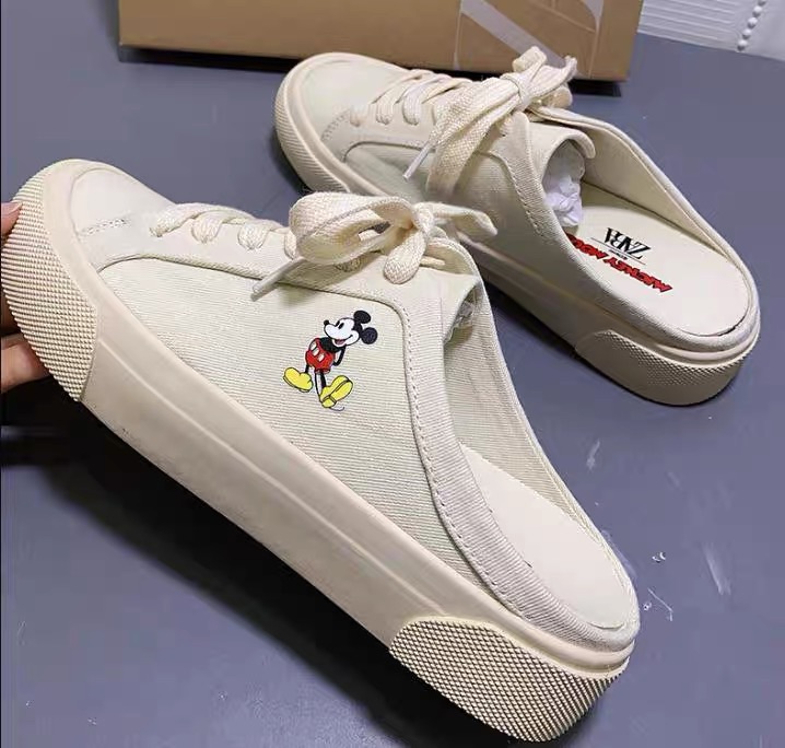 giày sục mickey dây buộc hàng Qc cao cấp