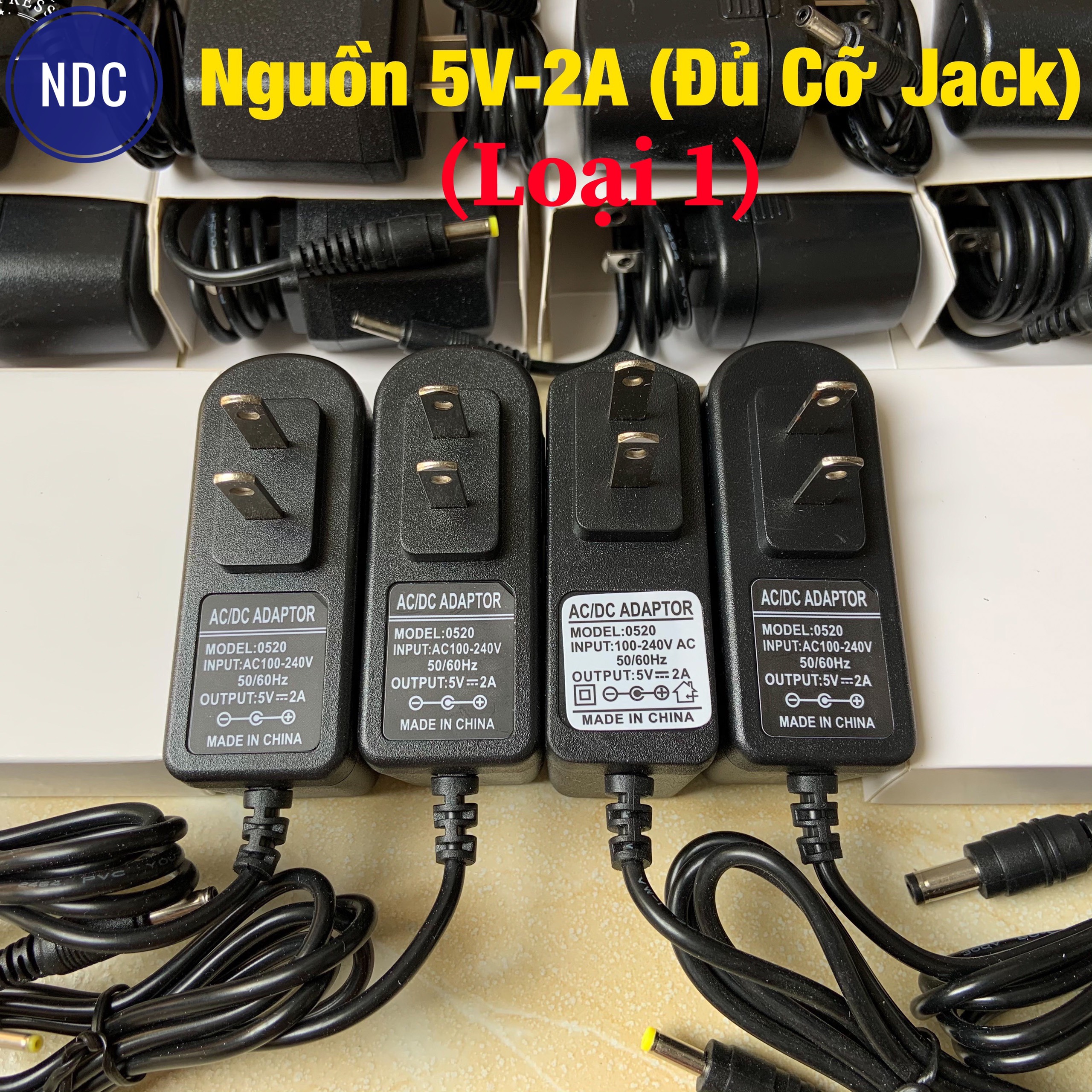 Nguồn 5V-2A 2.5mm 3.5mm 4.0mm 5.5mm (Loại 1) TVBox, Camera IP, Máy Chấm Công, Máy Tính Bảng