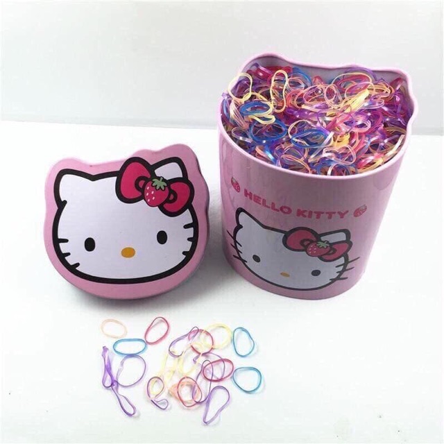 Hộp Chun Buộc Tóc Kitty 2000 Chun Cho Bé