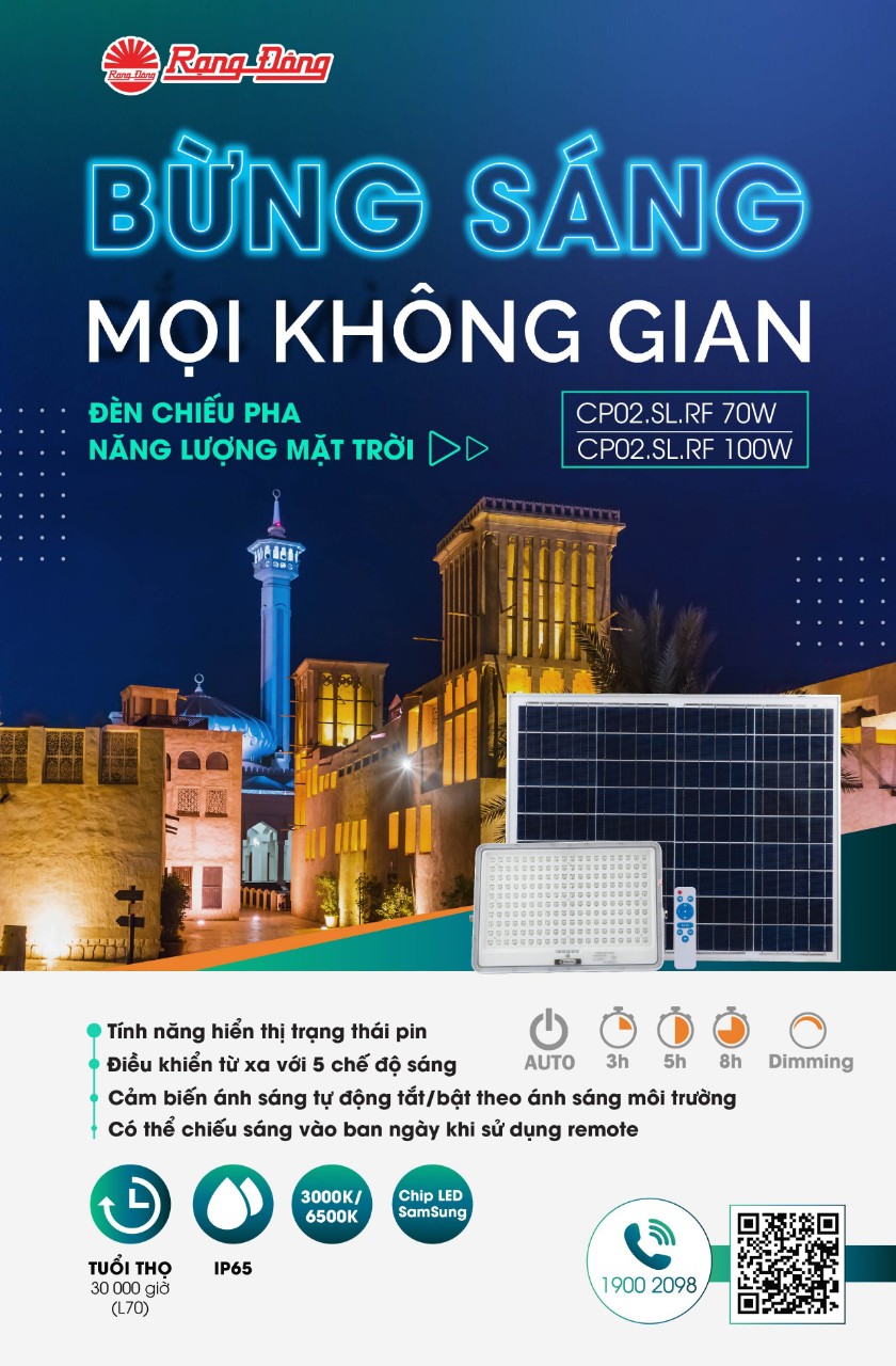 ĐÈN led CHIẾU PHA NĂNG LƯỢNG MẶT TRỜI 30W RẠNG ĐÔNG