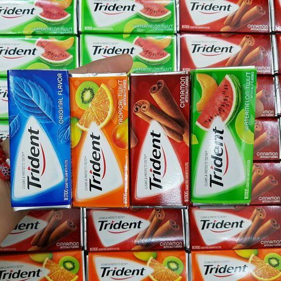 Combo 5 vĩ Kẹo singum Trident nhập khẩu Mỹ - Date T6/2024