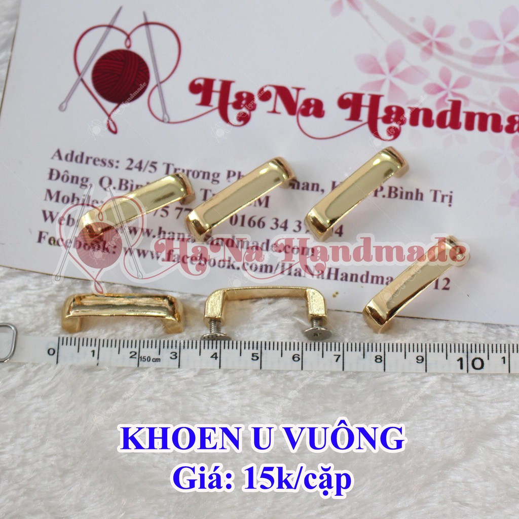 Khoen U Vuông gắn túi xách (15k/cặp)