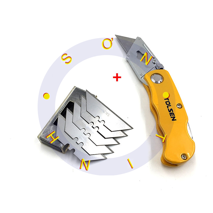 Dao rọc giấy lưỡi liền kèm 5 lưỡi Tolsen 30007