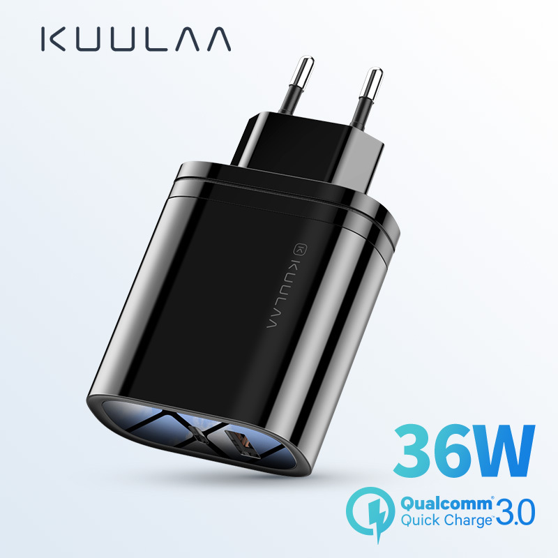 Giá KUULAA Sạc nhanh 36W 4.0 3.0 PD 3.0 Bộ sạc USB Bộ sạc nhanh EU Plug Adaptor Bộ sạc siêu tốc 36W Quick Charge 4.0 3.0 PD 3.0 USB Charger Fast Charger EU Plug Adapter Supercharger cho iPhone X XR XS 8 Xiaomi Mi 9