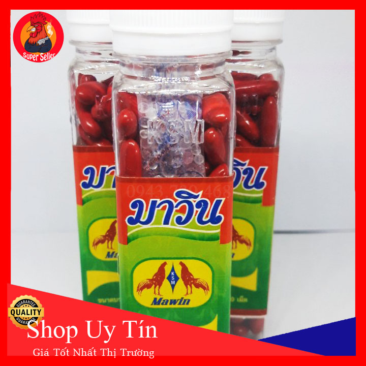 Bổ máu mawin cho gà đá hộp 100 viên thế hệ mới